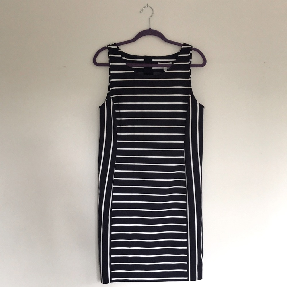 Banana Republic Navy striped shift dress